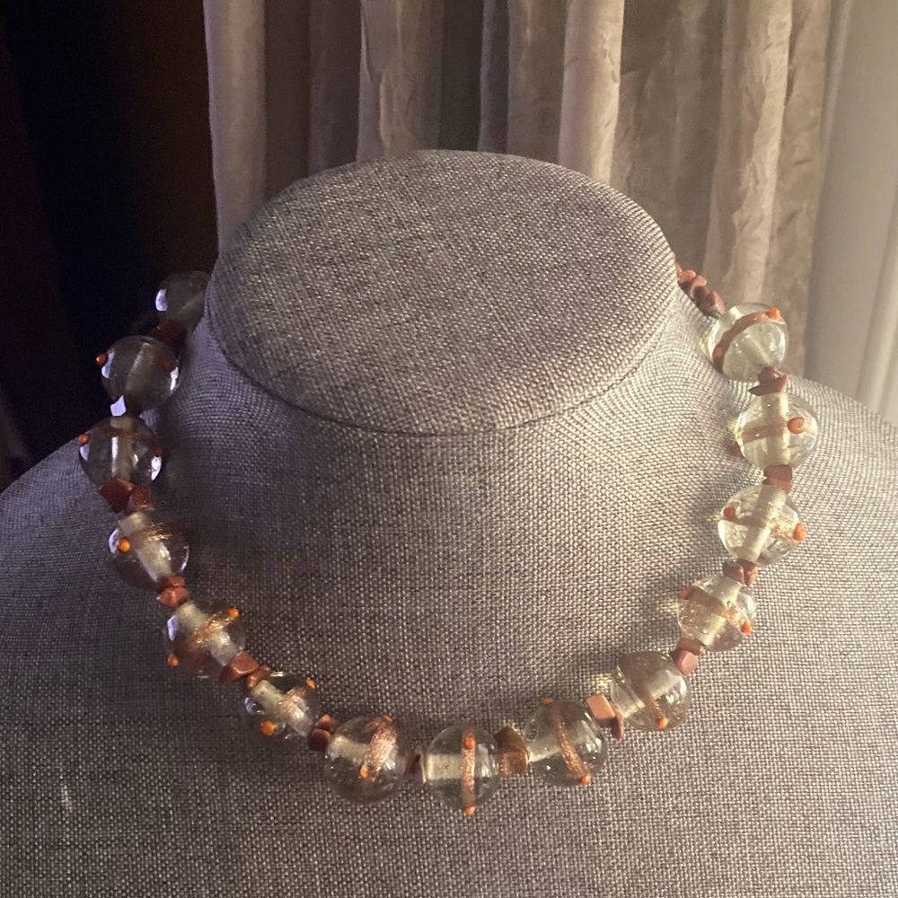 Vintage Lampwork Beads Necklace